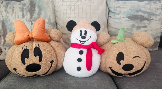 2 PUMPKINS PILLOWS/ SNOWMAN BUNDLE