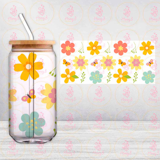 FLOWERS & BUTTERFLY UVDTF