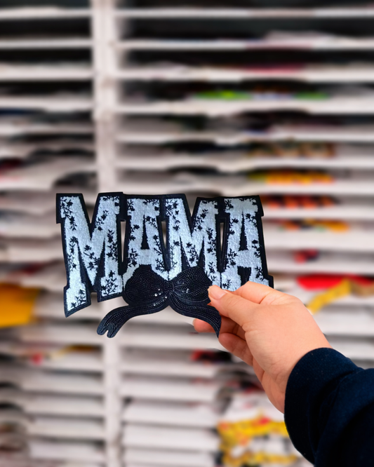 MAMA BLACK IRON ON PATCH