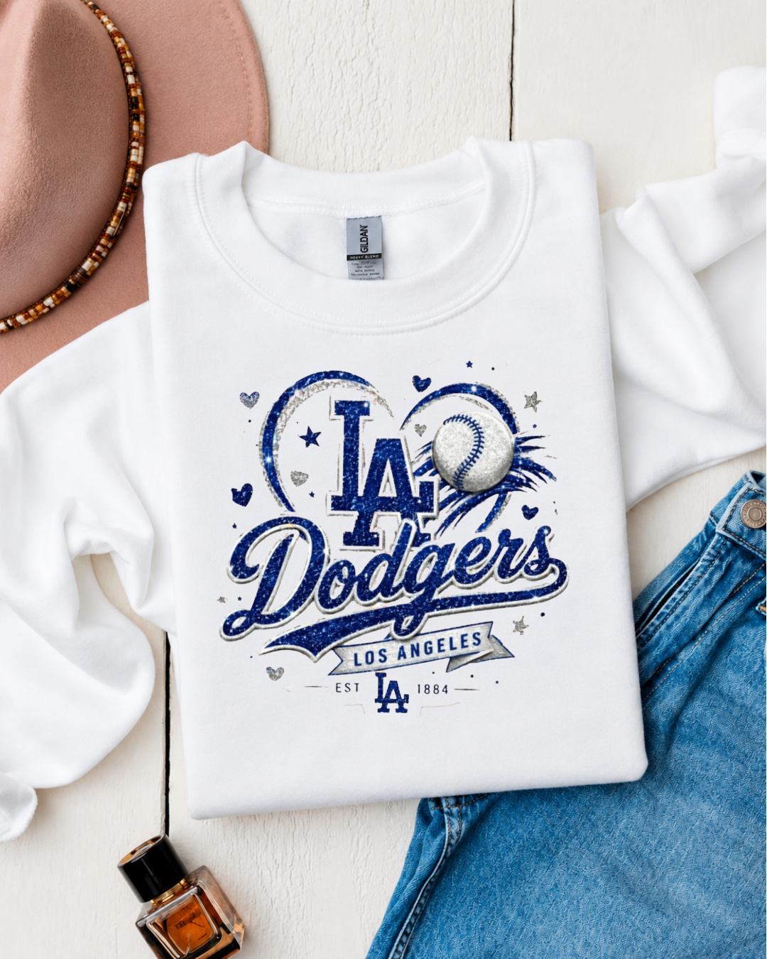 LA GAME BLUE SWEATER
