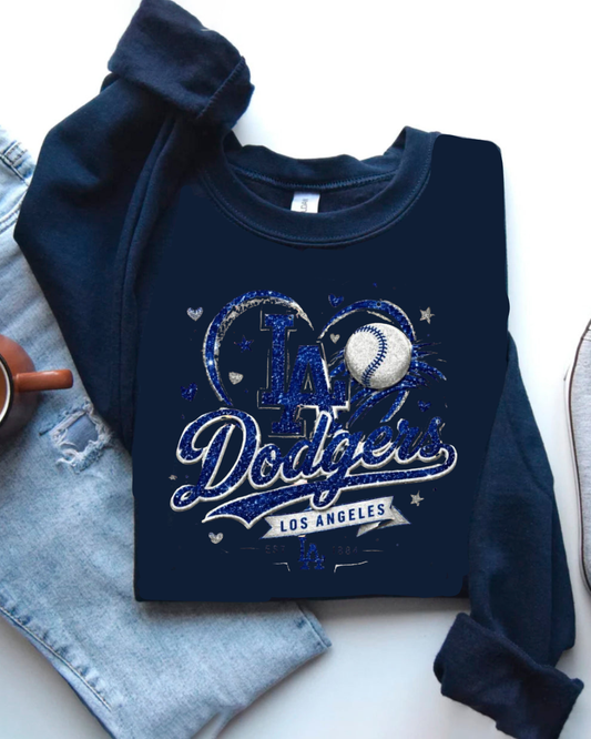 LA GAME BLUE SWEATER
