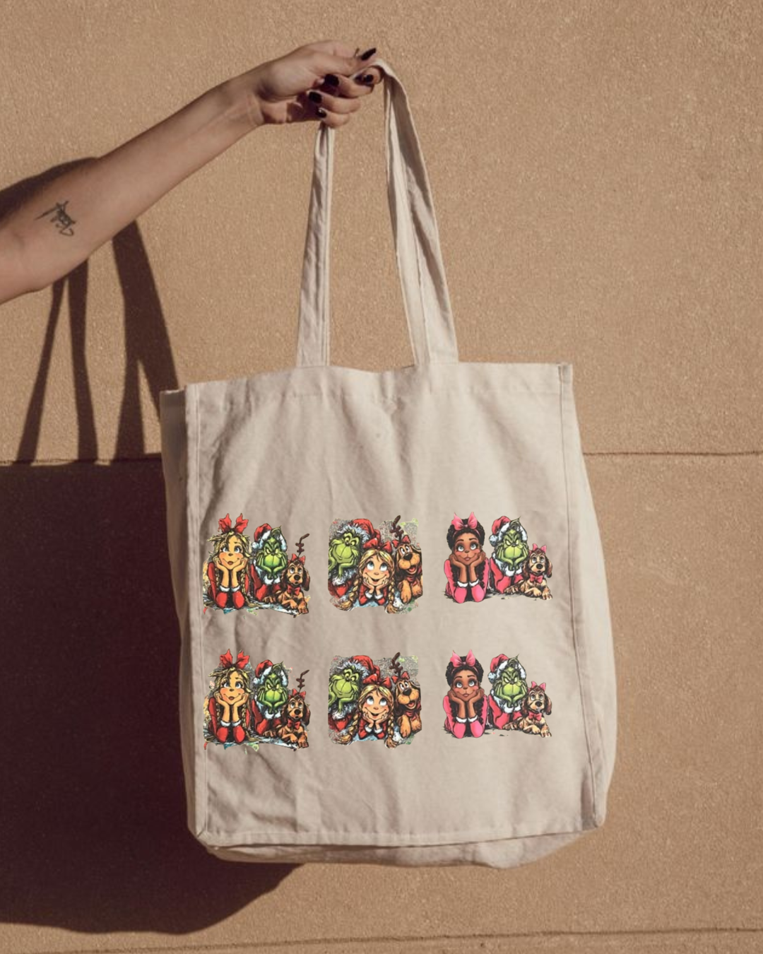 GRNCH AND GIRL TOTEBAG