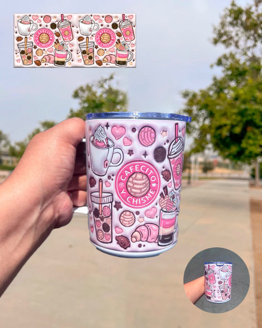 CAFECITO Y CHISME PINK CUP