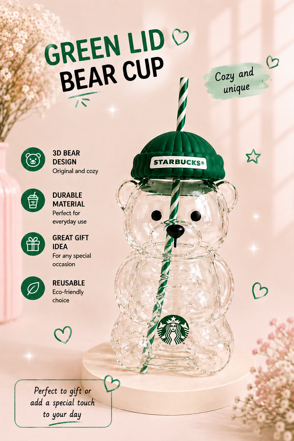 GREEN STRBCKS BEAR