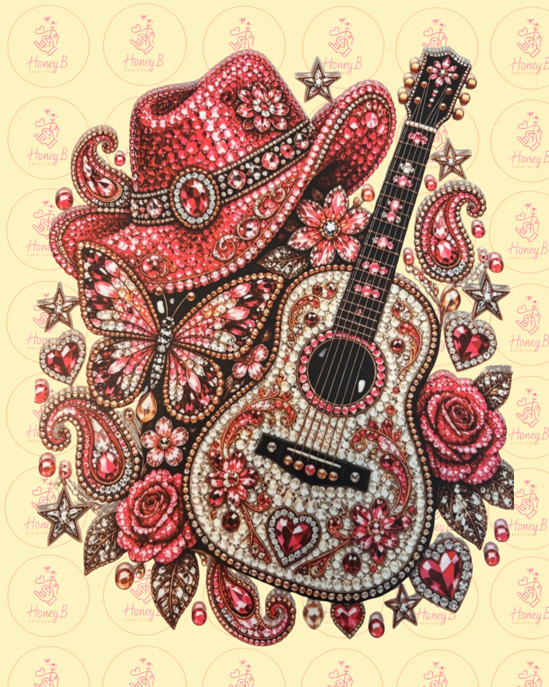 PINK GUITAR DTF