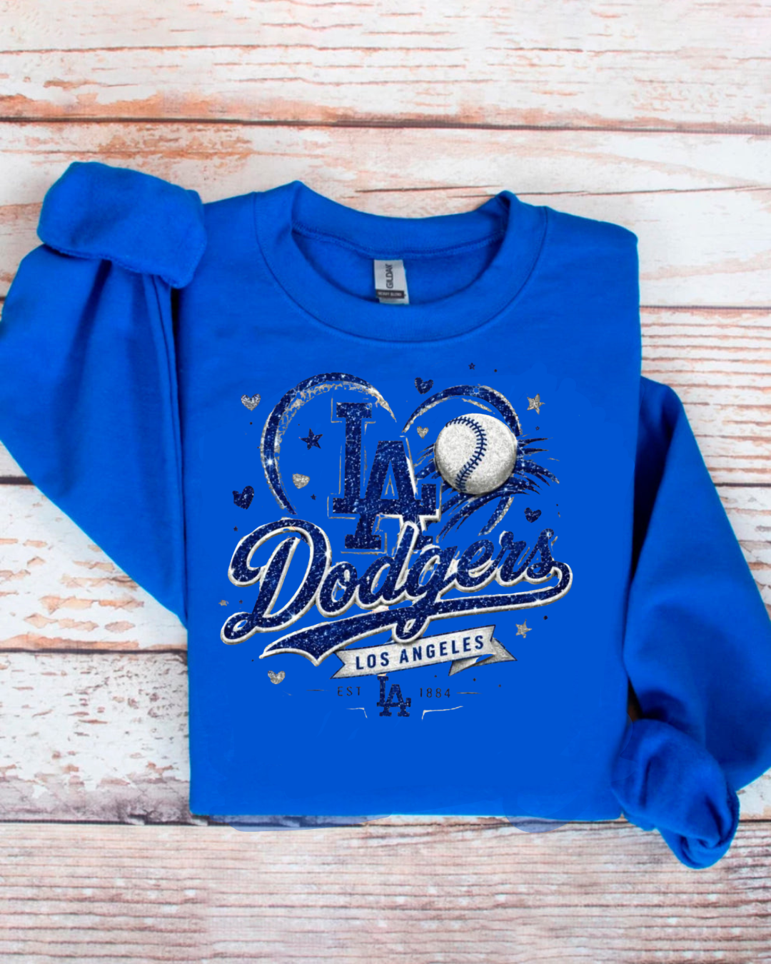 LA GAME BLUE SWEATER